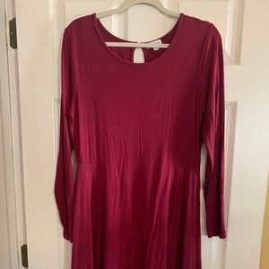Flowy Dress - Cranberry